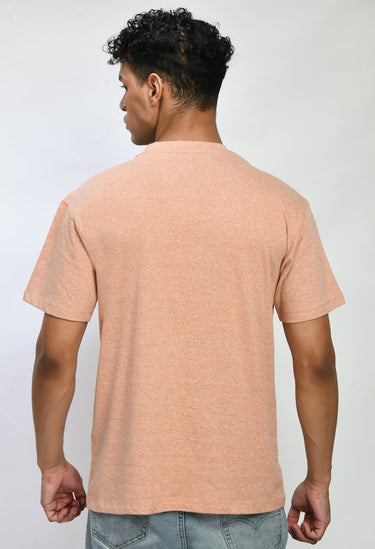 Dark Coral Color Oversized T-Shirt For Men's - RueCollections